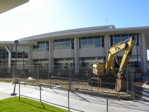 Contruction on the Drought Tolerant Landscape Education Zone Photo by: Josh Hanson