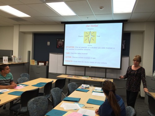 Nancy Davis speaking at the  "Tools to land a job" seminar Photo by: Roddel Abalos