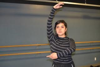 Dancer Tiffany Martinez Delgado practices for touring shows.   