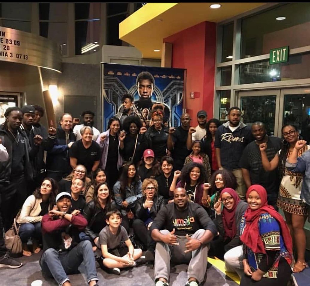 Past UMOJA class attending the Black Panther Debut. |  Photo courtesy of Jason Allen