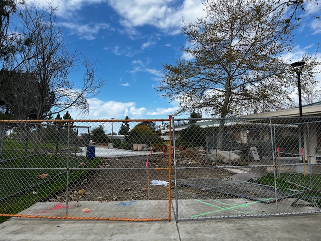 Construction on the south-east side of campus.