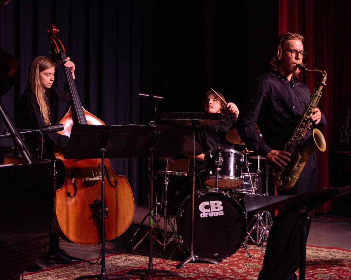 Cadence Vocal Jazz Ensemble: Michaela Dolansky, Bass; Silas Sick, Drums; Nick Caldwall, Tenor Sax